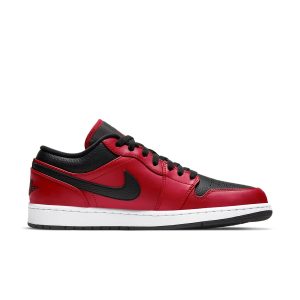 Air Jordan 1 Low ‘Reverse Bred Pebbled Swoosh’