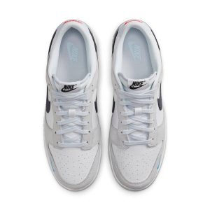 Nike Dunk Low ‘Mini Swoosh ?C White Grey Navy Aqua’