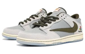 Nike x Travis Scott x PlayStation Dunk Low “Grey White”