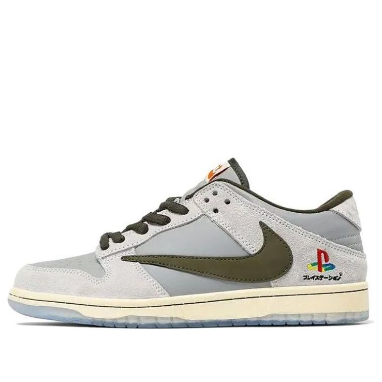 Nike x Travis Scott x PlayStation Dunk Low "Grey White"